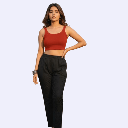 Black_Cotton_Stretchable_Chikankari_Pant