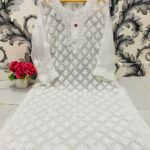 Georgette Chikankari Kurta With Hand Embroidery