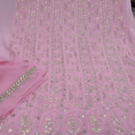 Pink Partywear Chikankari Suit With Gotapatti