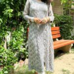 Grey-georgette-chikankari-kurta