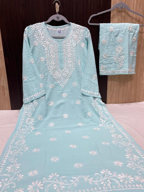 Sky Blue Chikankari Set