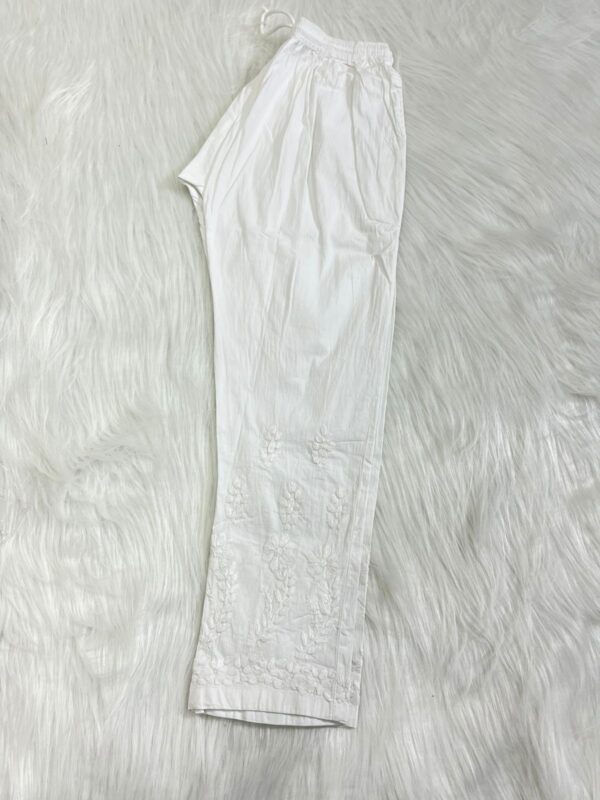 white chikankari pant