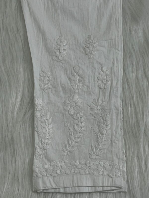 white chikankari pant