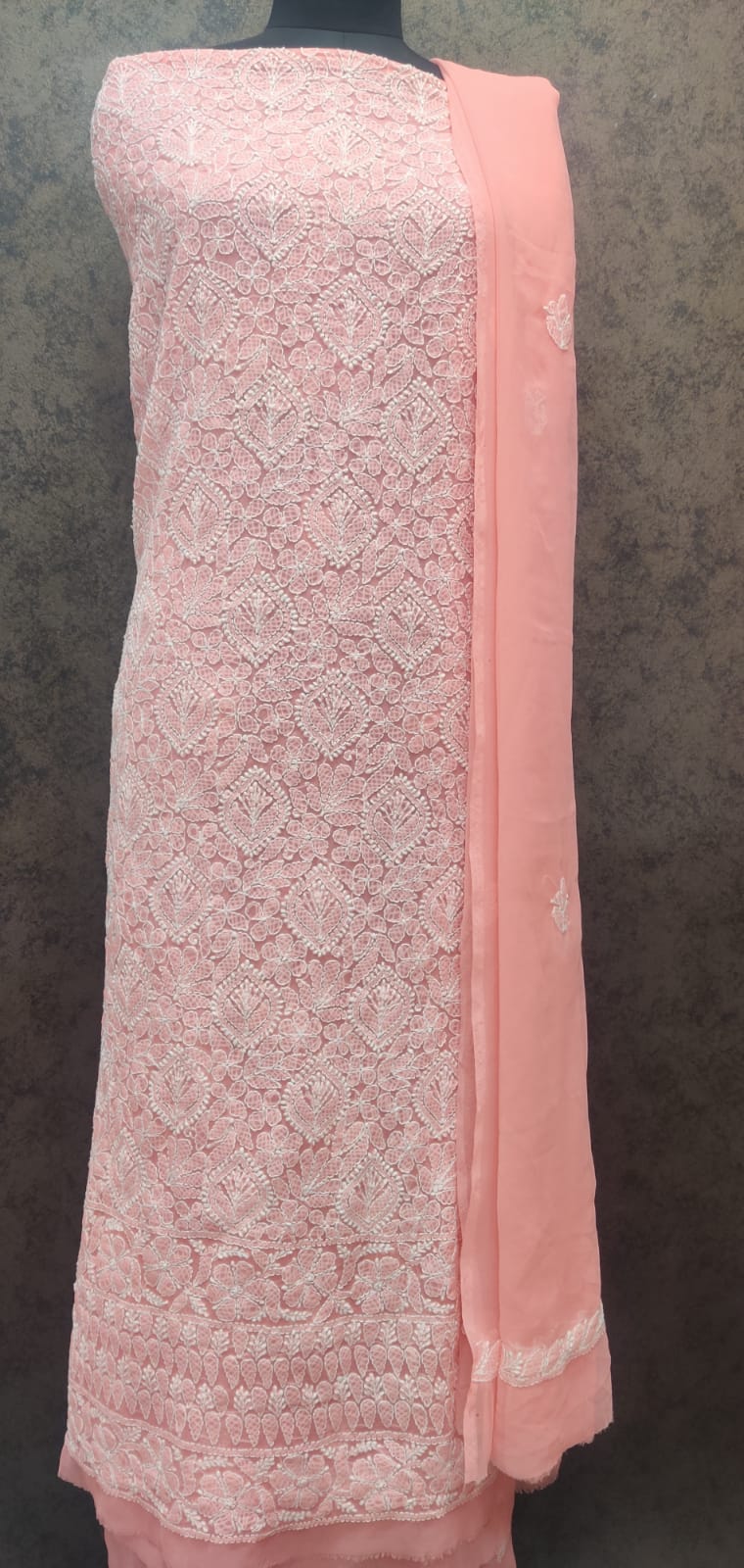 Lucknowi Chikankari Pure Georgette Suit