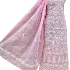 Kota Cotton Chikankari Suit Pink