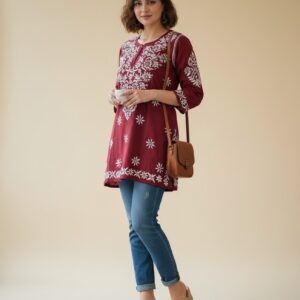 Maroon Short Modal Kurti