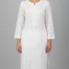 Mulmul Cotton White Chikankari Kurta