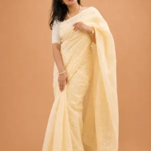 Kota Cotton Chikankari Saree