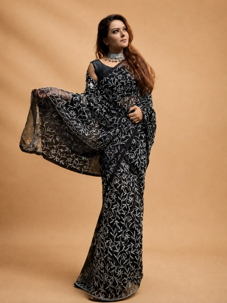 A Chikankari Closet Georgette Saree