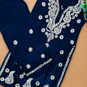 Rayon Kurta Set With Chikankari Hand Embroidery