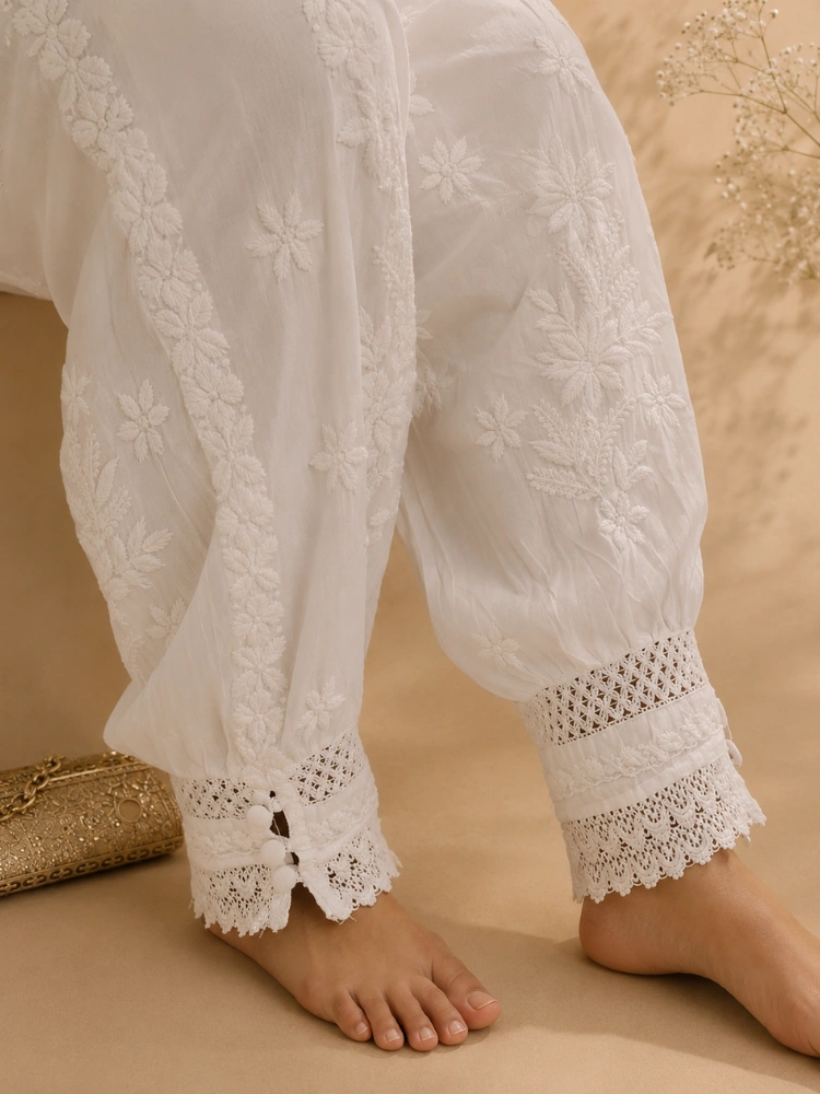 Cotton Afghani Chikankari Salwar