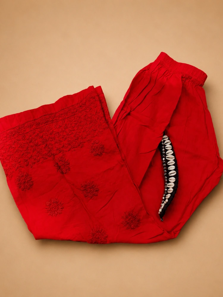 Rayon Chikankari Palazzo