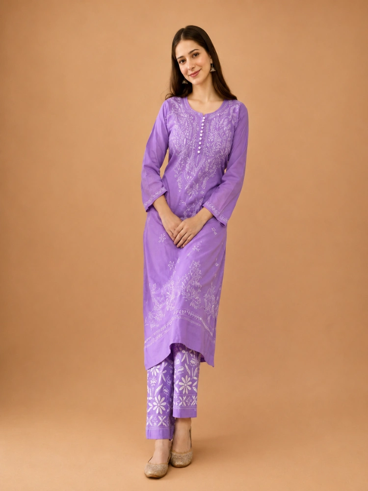 Chikankari Dobby Cotton Co-ord Set