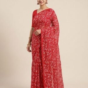 Georgette Chikankari Saree With Tepchi Embroidery