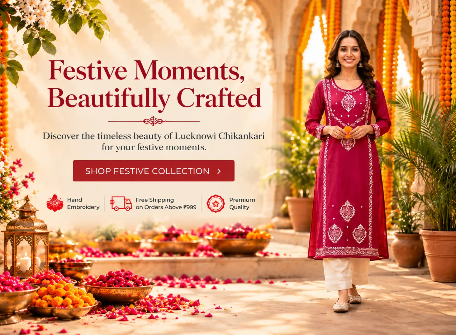 Festive Chikankari Courtyard Collection
