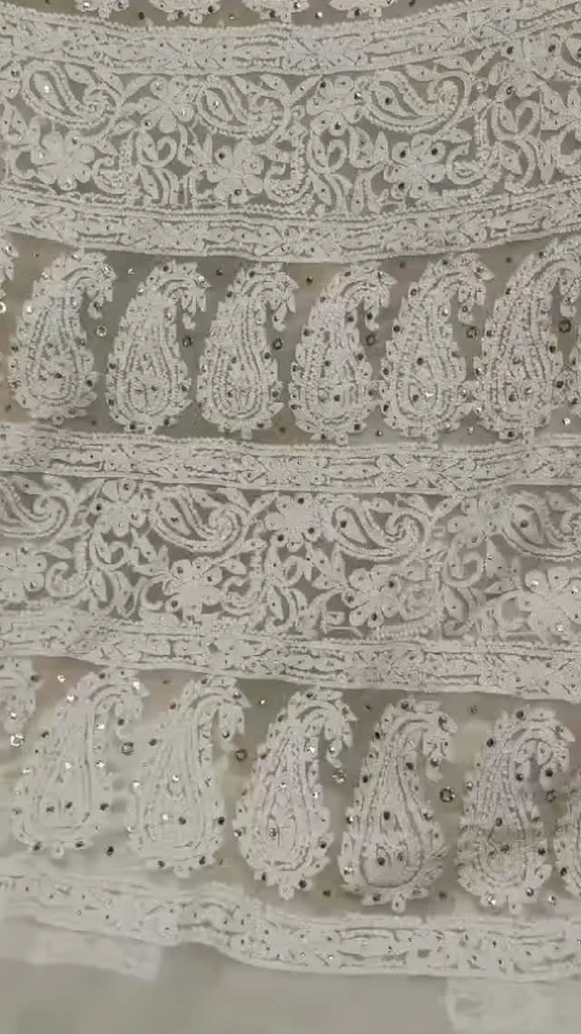 A chikankari saree is a timeless treasure!
 We can't stop crushing over our latest arrival- a gorgeous saree with intricate #chikankari #handembroidery #mukaish #embellishment #chikankarisaree #partywear #handembroidered #elegant #classic #slowfashion